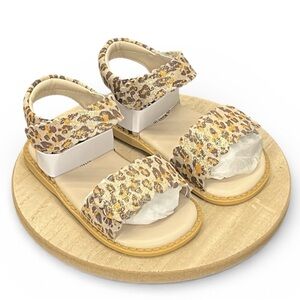 Livie & Luca Posey Leather Sandals Leopard Shimmer size 6 toddler new in box